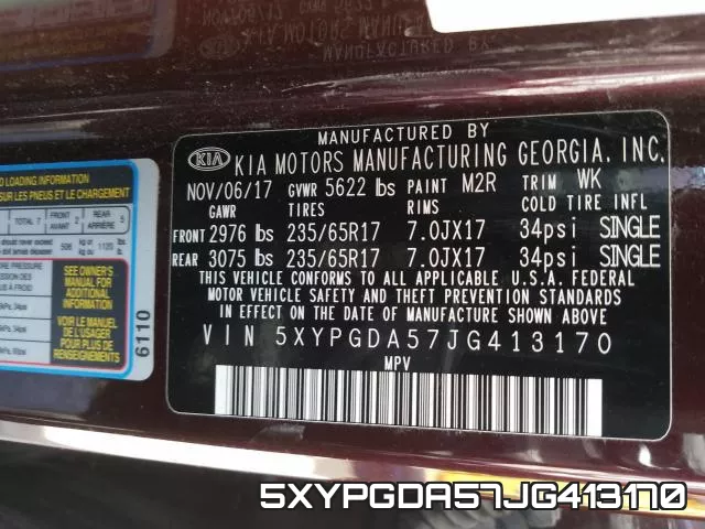 5XYPGDA57JG413170 фото 2