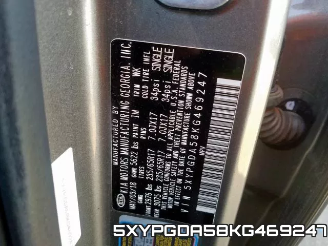 5XYPGDA58KG469247 фото 2