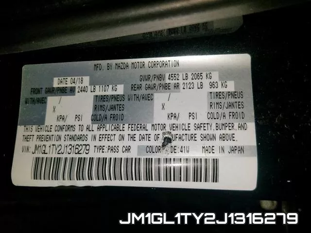 JM1GL1TY2J1316279 фото 2