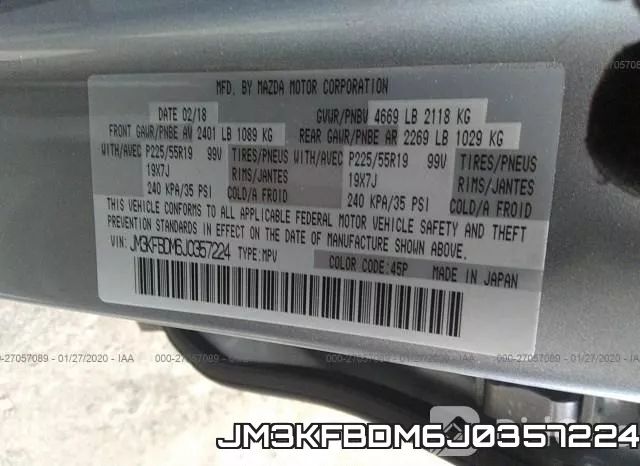 JM3KFBDM6J0357224 фото 10
