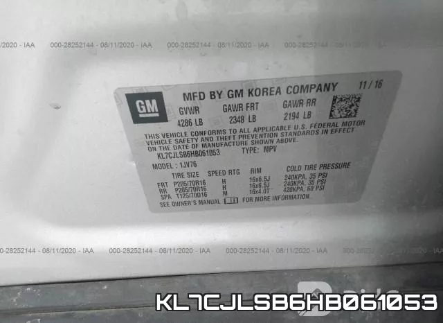 KL7CJLSB6HB061053 фото 10