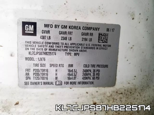 KL7CJPSB7HB225174 фото 2