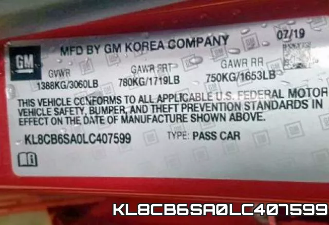 KL8CB6SA0LC407599 фото 2