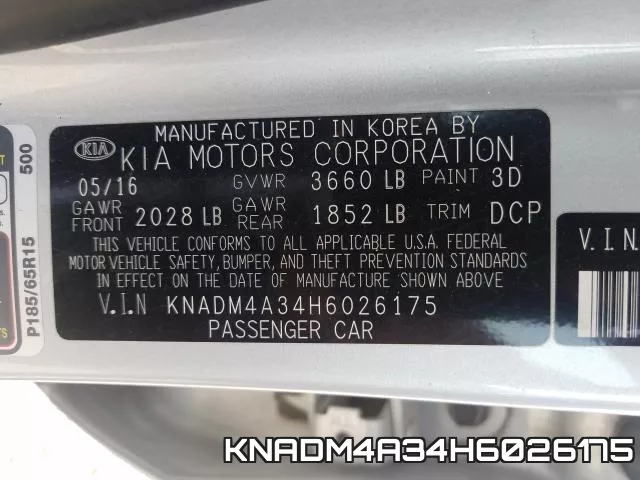 KNADM4A34H6026175 фото 2