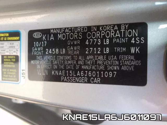 KNAE15LA6J6011097 фото 2