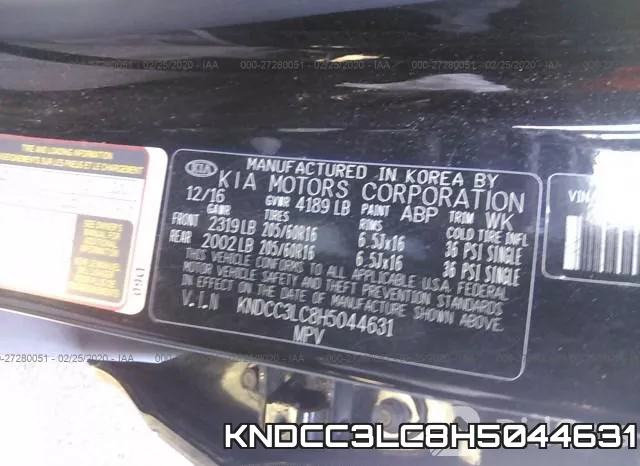 KNDCC3LC8H5044631 фото 10