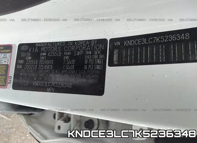 KNDCE3LC7K5236348 фото 10
