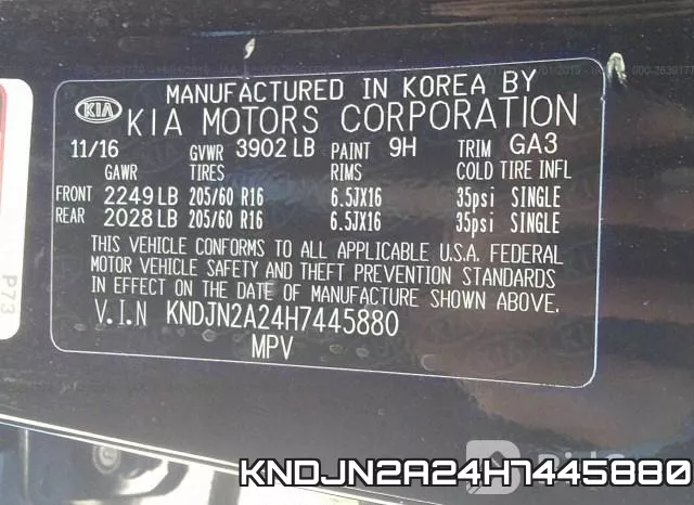 KNDJN2A24H7445880 фото 10