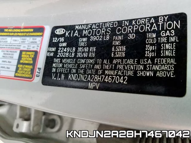 KNDJN2A28H7467042 фото 2
