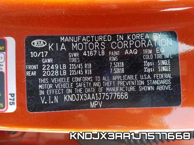 KNDJX3AA1J7577668 фото 2
