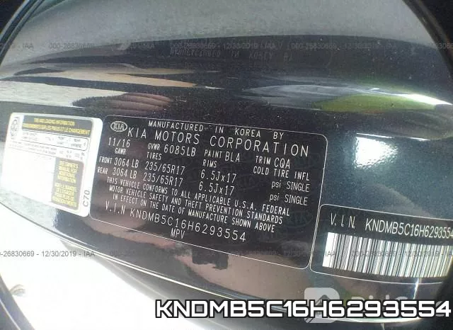 KNDMB5C16H6293554 фото 10