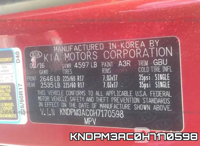 KNDPM3AC0H7170598 фото 10