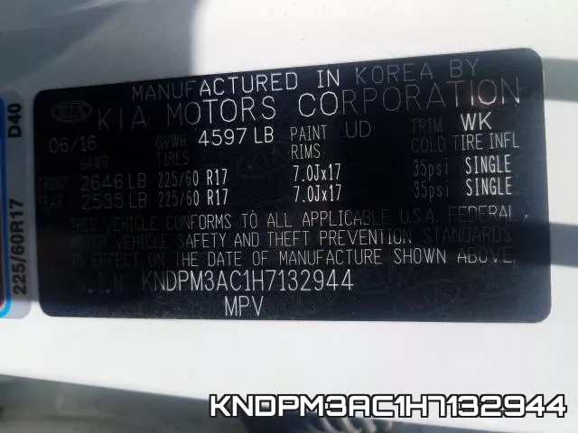 KNDPM3AC1H7132944 фото 2
