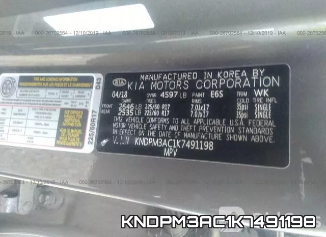 KNDPM3AC1K7491198 фото 10