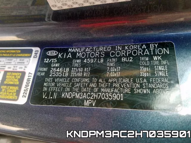 KNDPM3AC2H7035901 фото 2
