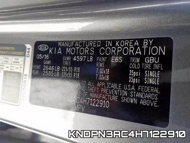 KNDPN3AC4H7122910 фото 2