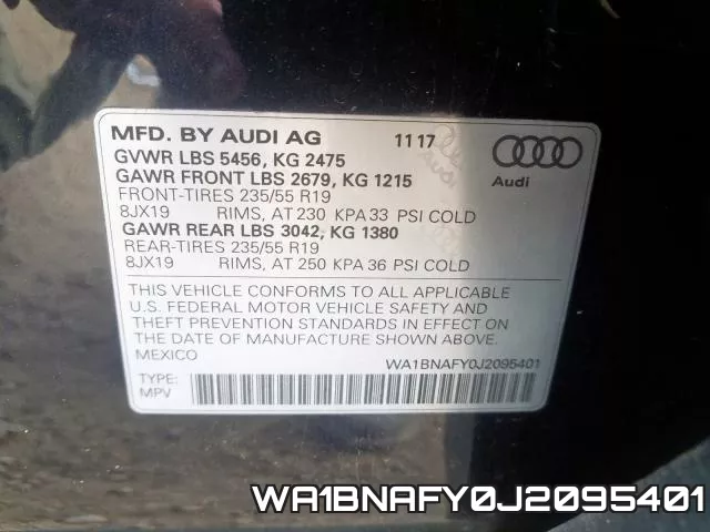 WA1BNAFY0J2095401 фото 2
