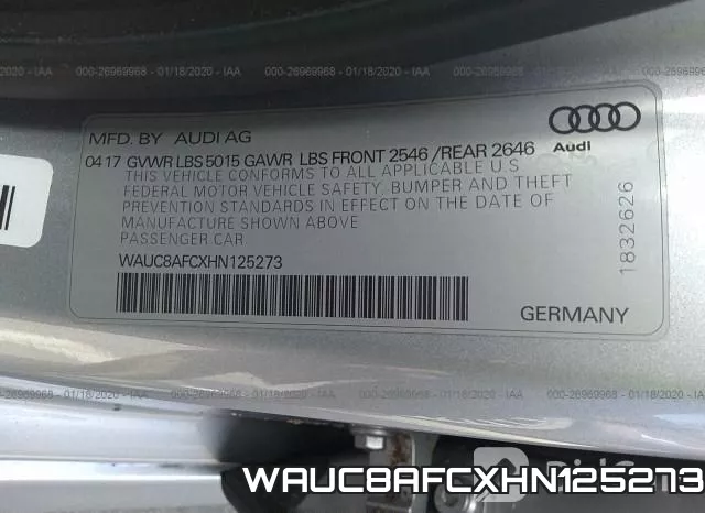 WAUC8AFCXHN125273 фото 10