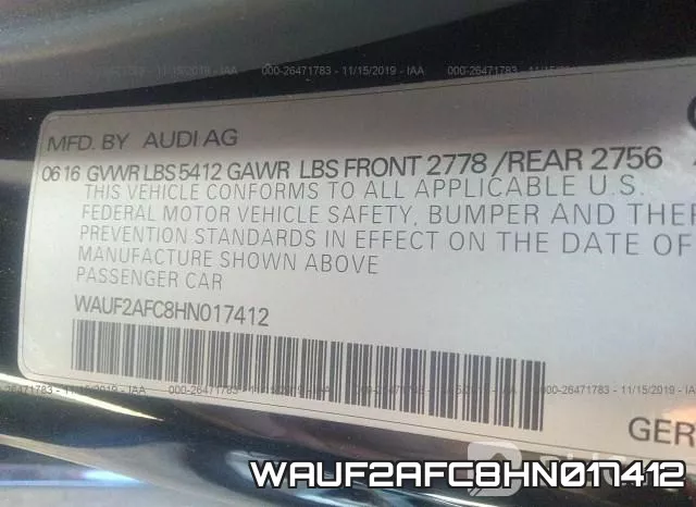 WAUF2AFC8HN017412 фото 10