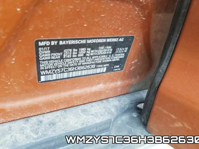 WMZYS7C36H3B62630 фото 2
