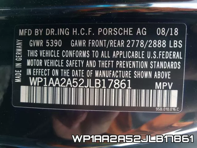 WP1AA2A52JLB17861 фото 2
