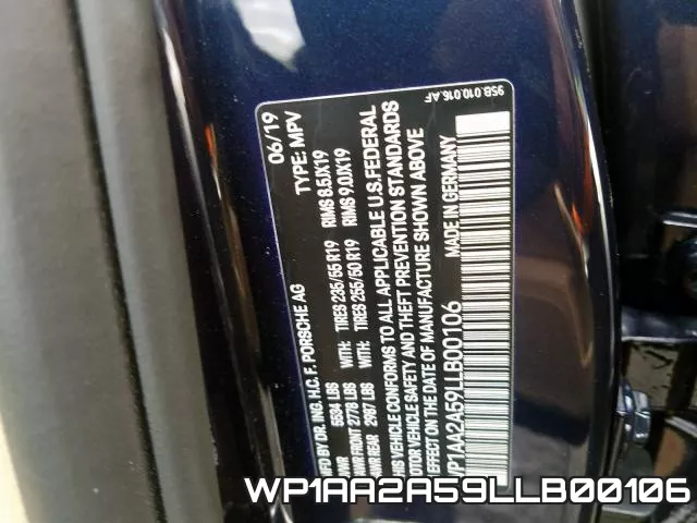 WP1AA2A59LLB00106 фото 2