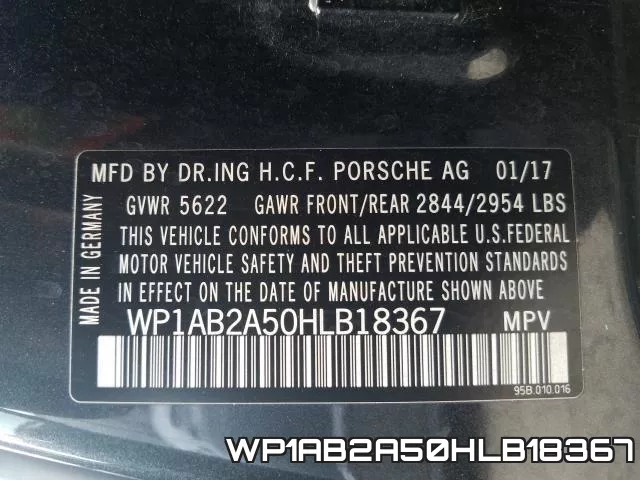 WP1AB2A50HLB18367 фото 2