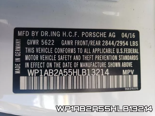 WP1AB2A55HLB13214 фото 2