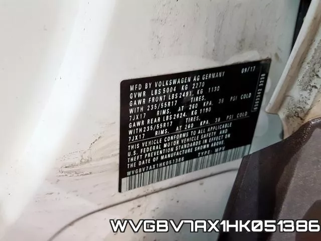 WVGBV7AX1HK051386 фото 2