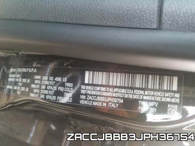 ZACCJBBB3JPH36754 фото 2