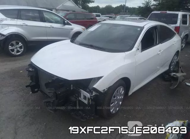 19XFC2F75JE208403 фото 3