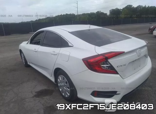 19XFC2F75JE208403 фото 4