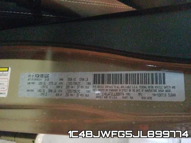 1C4BJWFG5JL899774 фото 2