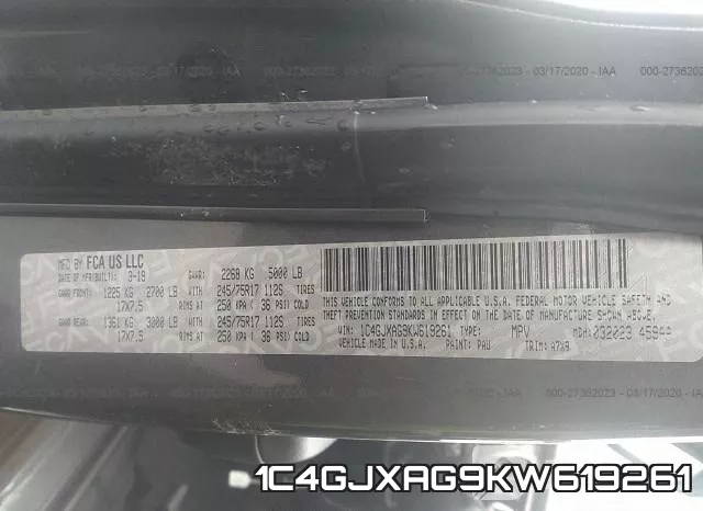 1C4GJXAG9KW619261 фото 10