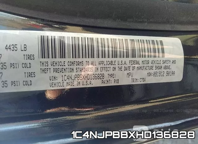 1C4NJPBBXHD136828 фото 10