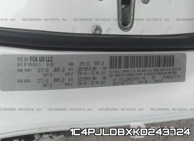 1C4PJLDBXKD243724 фото 10
