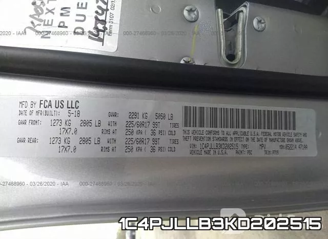 1C4PJLLB3KD202515 фото 10