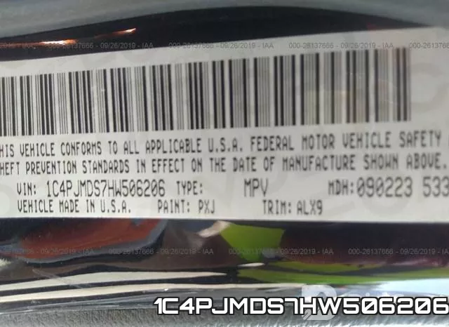 1C4PJMDS7HW506206 фото 10