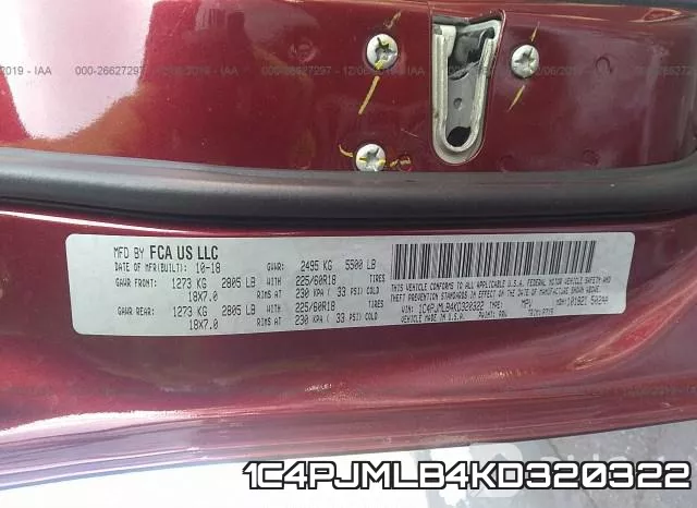 1C4PJMLB4KD320322 фото 10