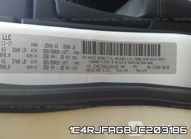 1C4RJFAG8JC203186 фото 10
