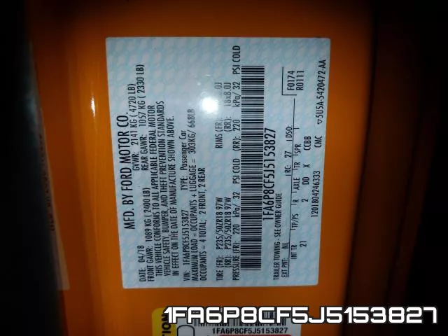 1FA6P8CF5J5153827 фото 2
