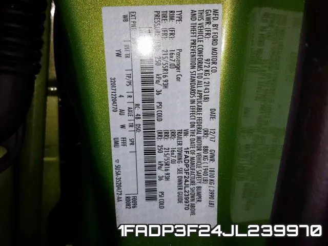 1FADP3F24JL239970 фото 2