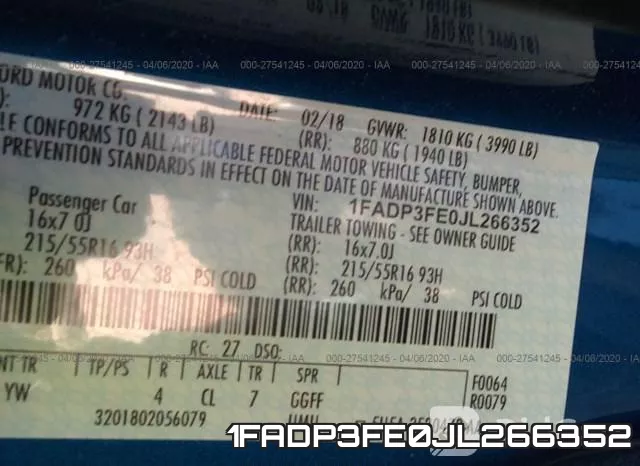 1FADP3FE0JL266352 фото 10