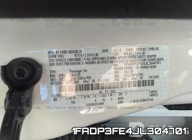 1FADP3FE4JL304701 фото 10