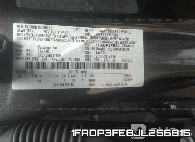 1FADP3FE8JL256815 фото 10