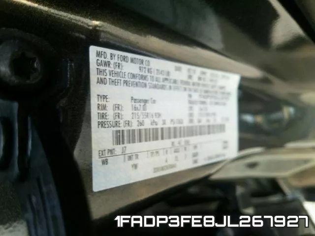 1FADP3FE8JL267927 фото 2