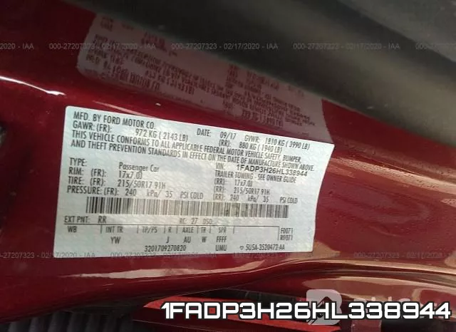 1FADP3H26HL338944 фото 10