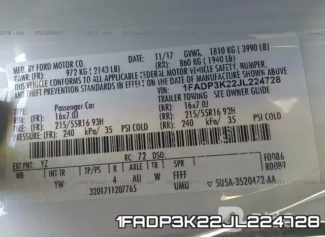 1FADP3K22JL224728 фото 10