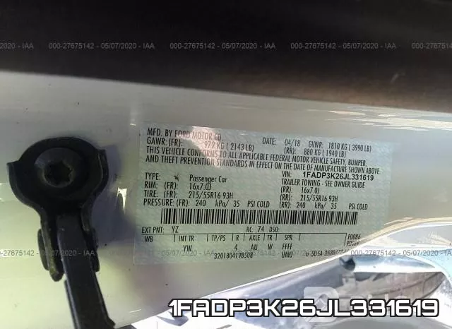 1FADP3K26JL331619 фото 10