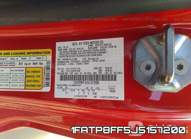 1FATP8FF5J5157200 фото 10